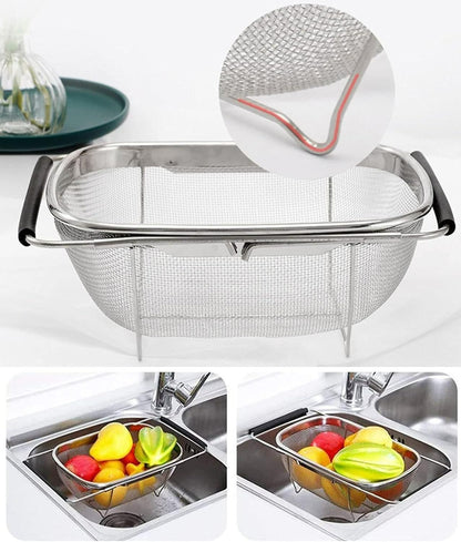 Expandable Stainless Steel Sink Strainer Basket