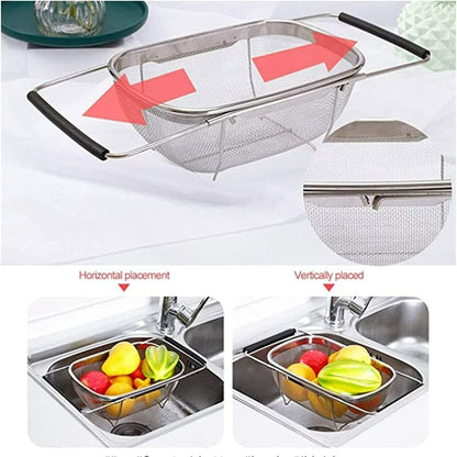 Expandable Stainless Steel Sink Strainer Basket